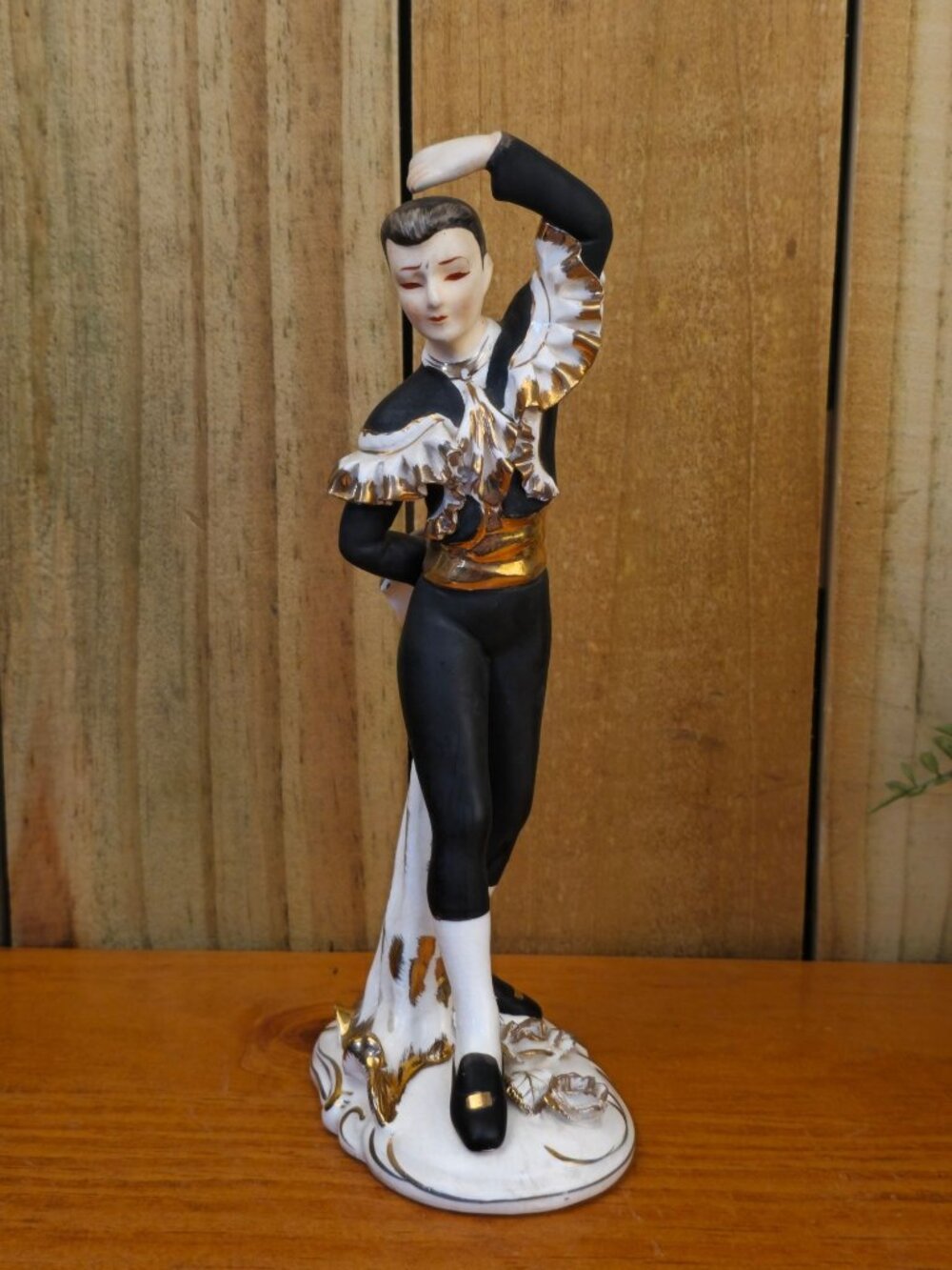 Lefton Porcelain Matador Figurine Hand-Painted With Gold Accents Vintage Collect